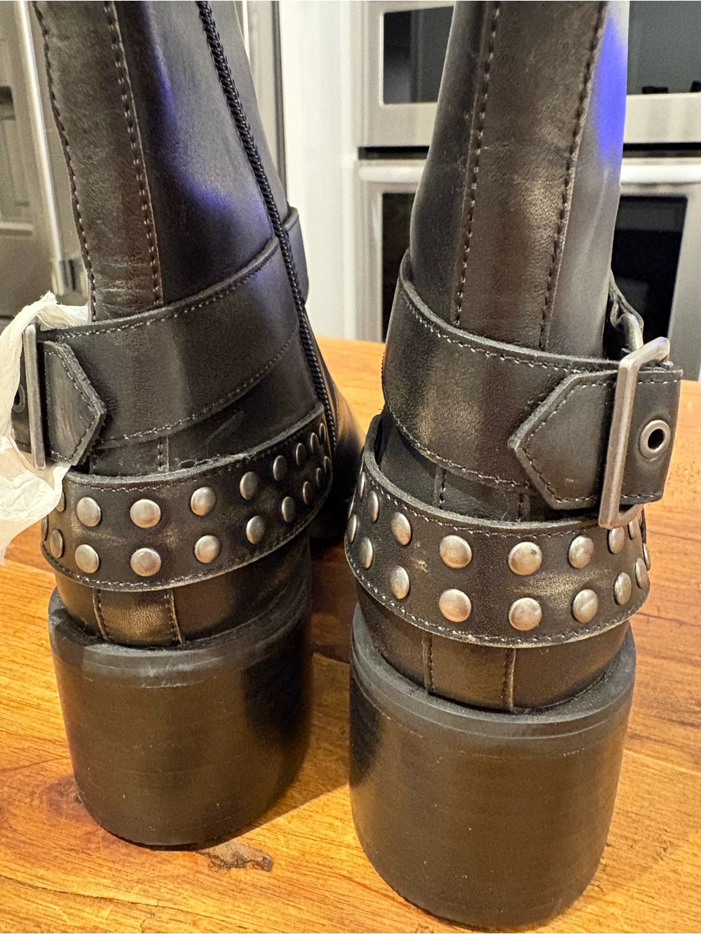Lisa Vicky Classic Black Leather Mid-Calf Women's Riding Boots - Picture 6 of 7